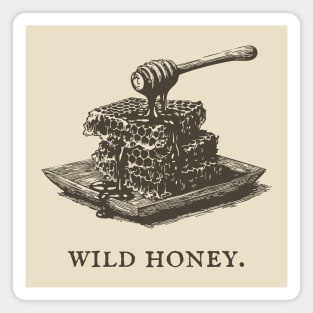 Vintage Wild Honey and Honeycomb Illustration Magnet